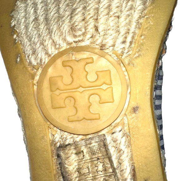 Tory Burch - Embellished blue/white striped Espadrilles, size 7 - Picture 4 of 12